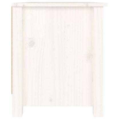 Scarpiera Bianca 70x38x45,5 cm in Legno Massello di Pino - homemem39
