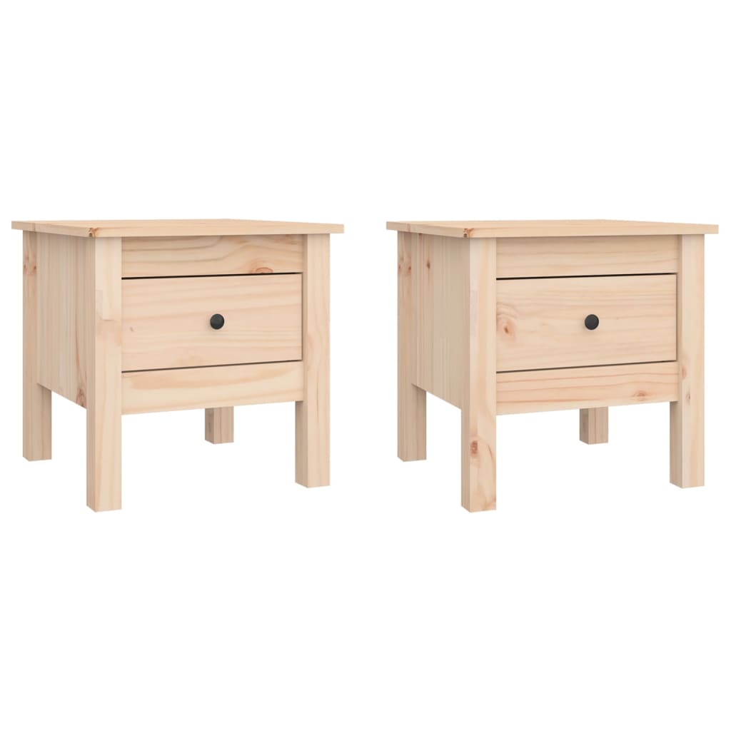 Tavolini 2 pz 40x40x39 cm Legno Massello di Pino - homemem39