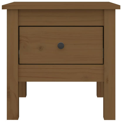 Tavolini 2 pz Ambrati 40x40x39 cm Legno Massello di Pino