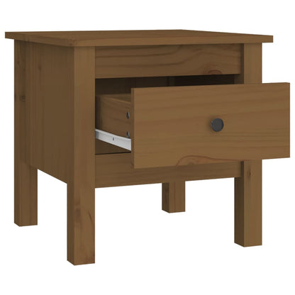 Tavolini 2 pz Ambrati 40x40x39 cm Legno Massello di Pino