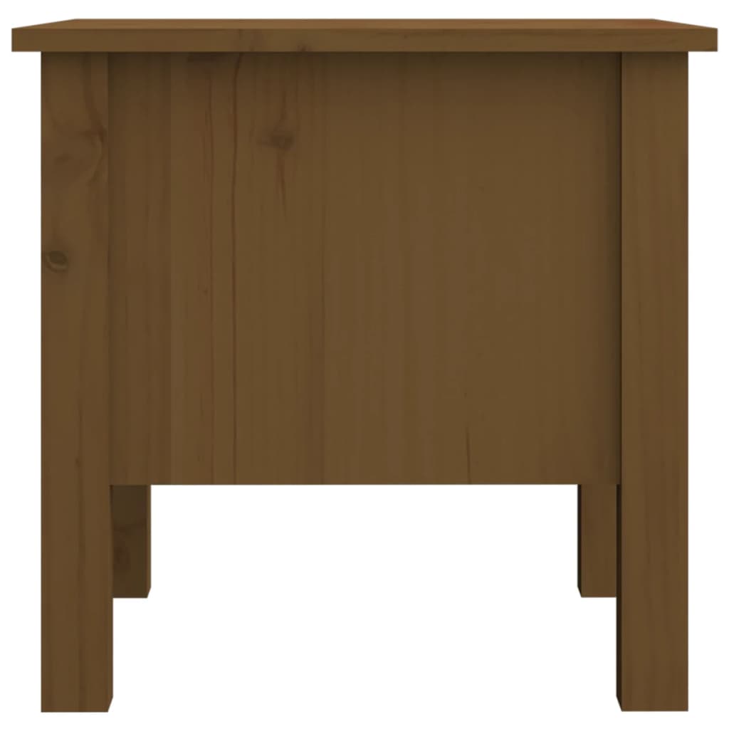 Tavolini 2 pz Ambrati 40x40x39 cm Legno Massello di Pino