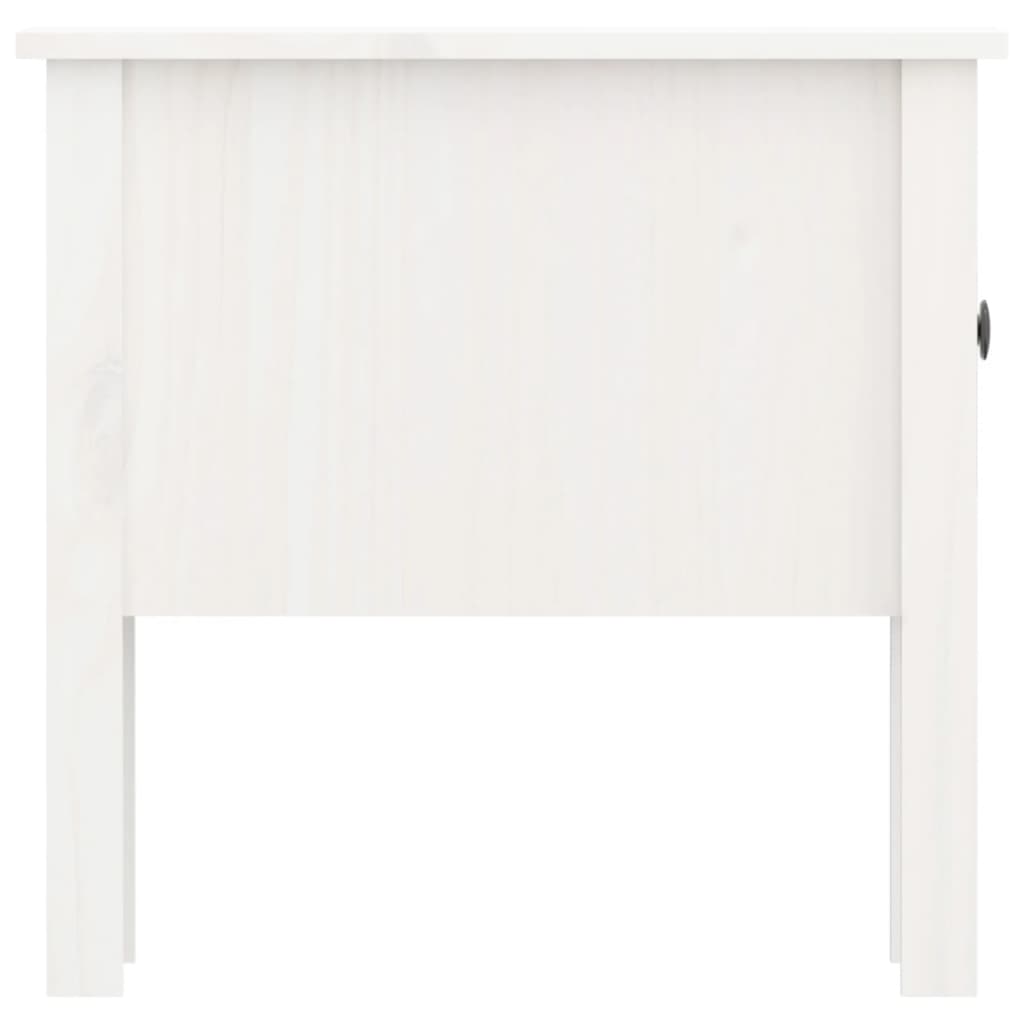 Tavolino Bianco 50x50x49 cm Legno Massello di Pino - homemem39