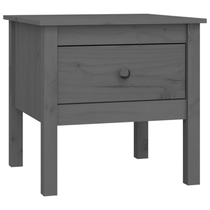 Tavolino Grigio 50x50x49 cm Legno Massello di Pino - homemem39