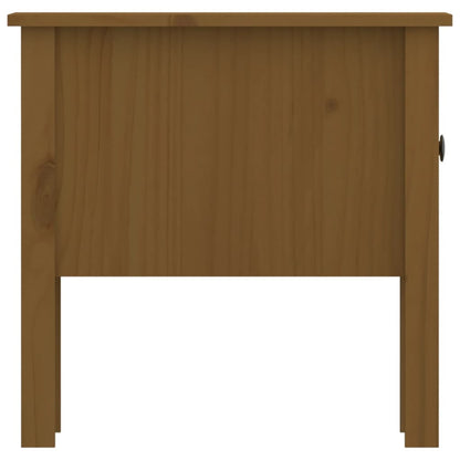 Tavolino Marrone Ambrato 50x50x49 cm Legno Massello di Pino - homemem39
