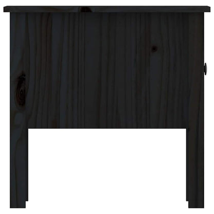 Tavolini 2 pz Neri 50x50x49 cm in Legno Massello di Pino