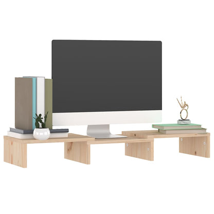 Supporto per Monitor 60x24x10,5 cm in Legno Massello di Pino