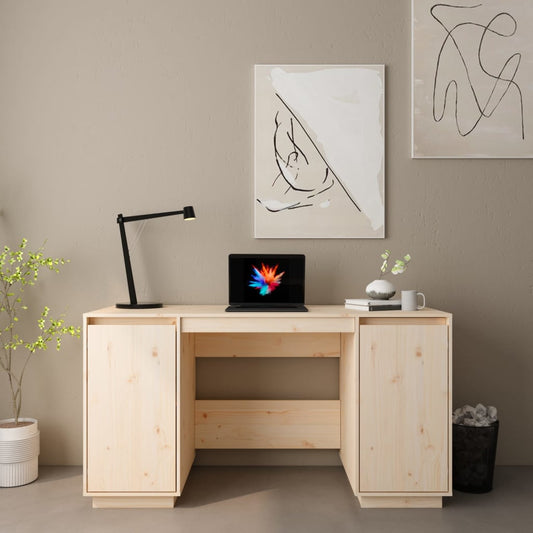 Scrivania 140x50x75 cm in Legno Massello di Pino - homemem39