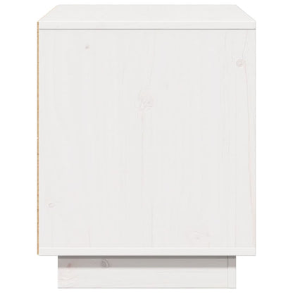 Mobile Porta TV Bianco 74x35x44 cm in Legno Massello di Pino - homemem39