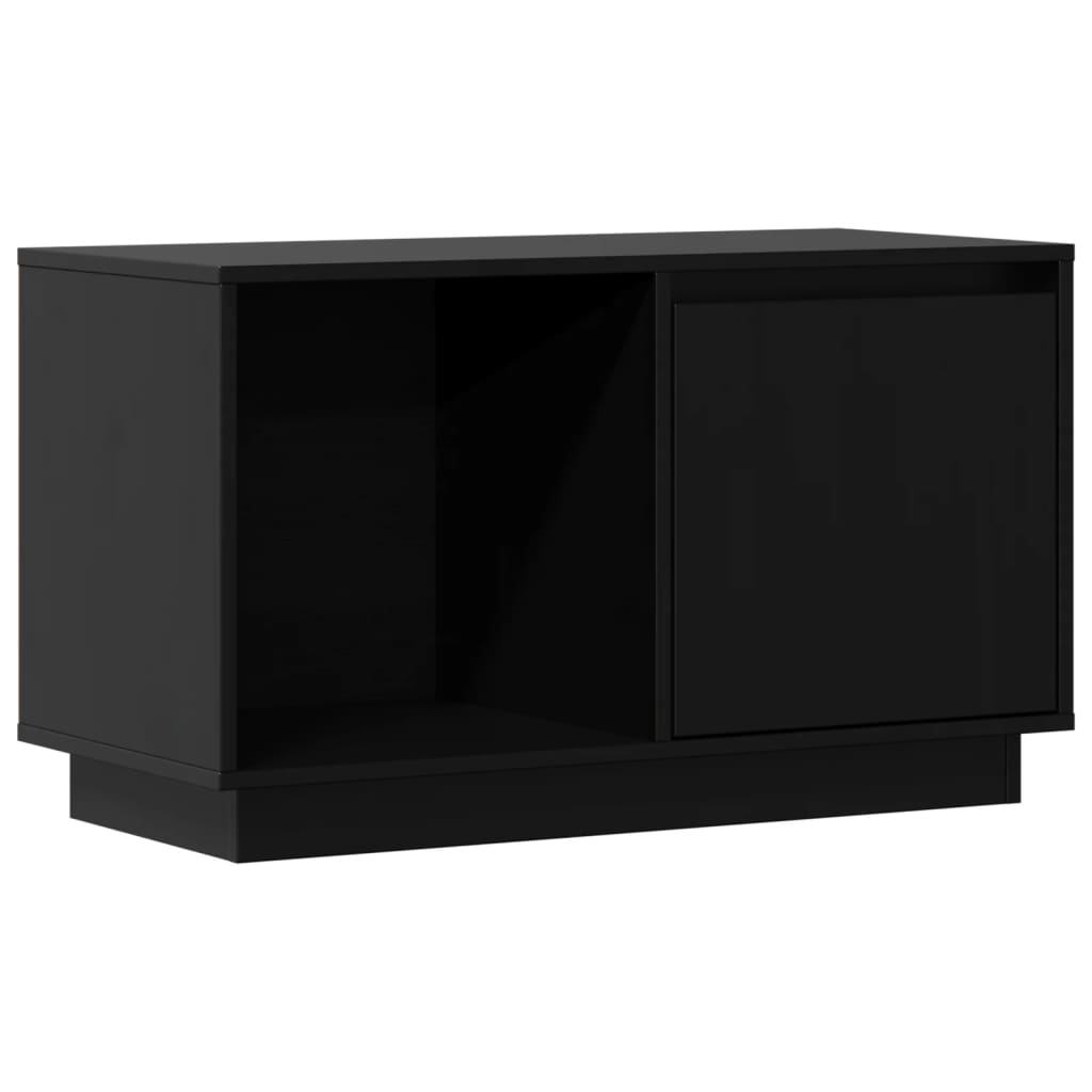 Mobile Porta TV Nero 74x35x44 cm in Legno Massello di Pino - homemem39