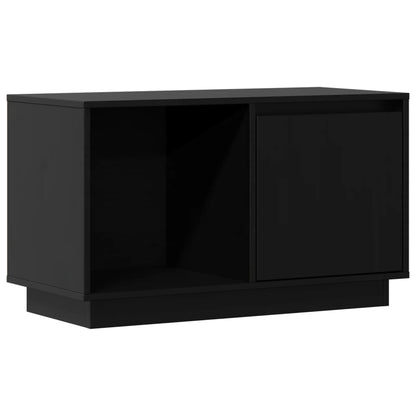 Mobile Porta TV Nero 74x35x44 cm in Legno Massello di Pino - homemem39