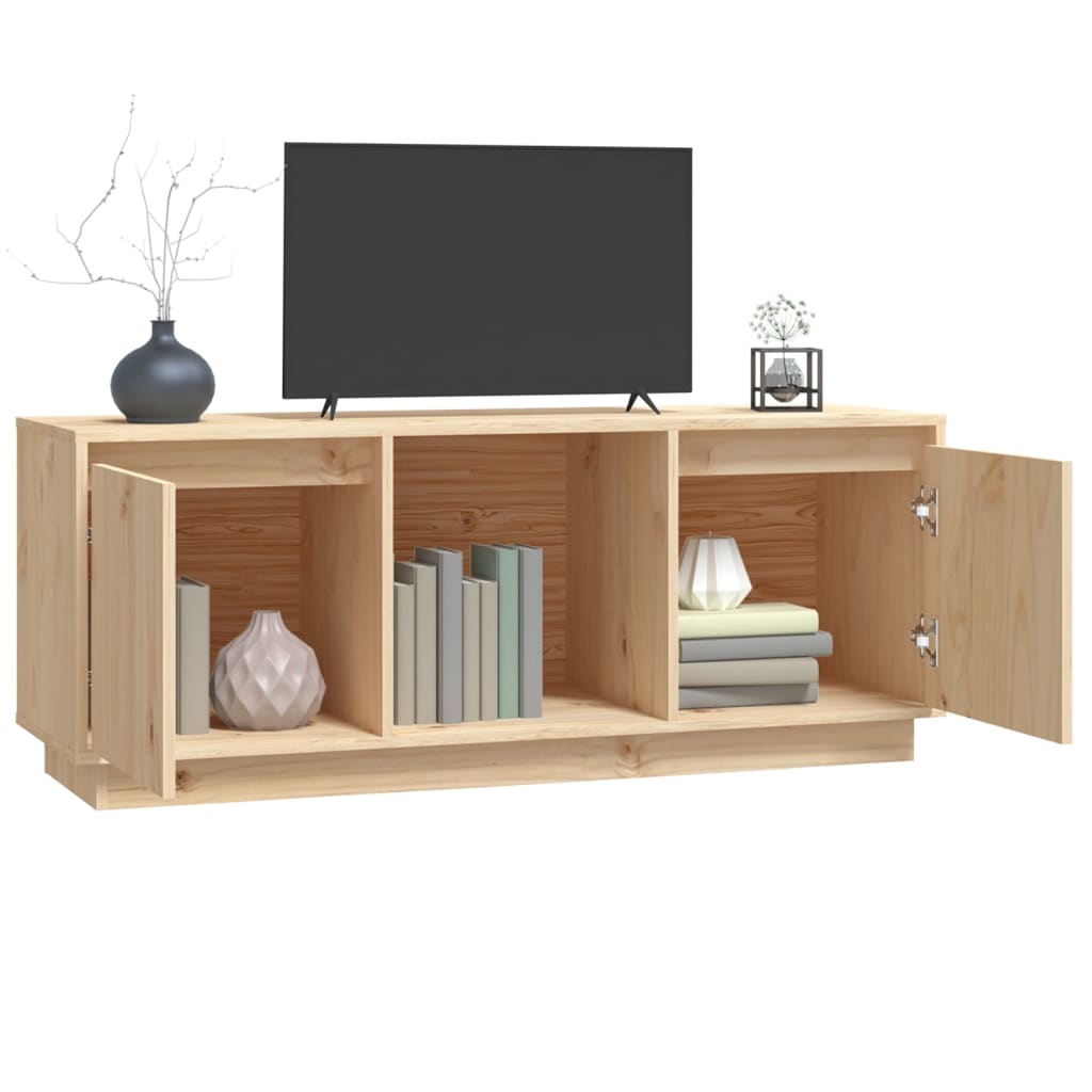 Mobile Porta TV 110,5x35x44 cm in Legno Massello di Pino - homemem39