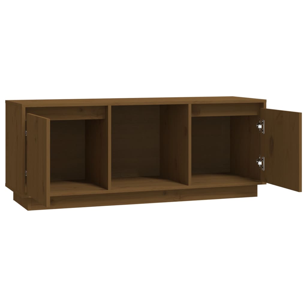 Mobile Porta TV Ambra 110,5x35x44 cm in Legno Massello di Pino - homemem39