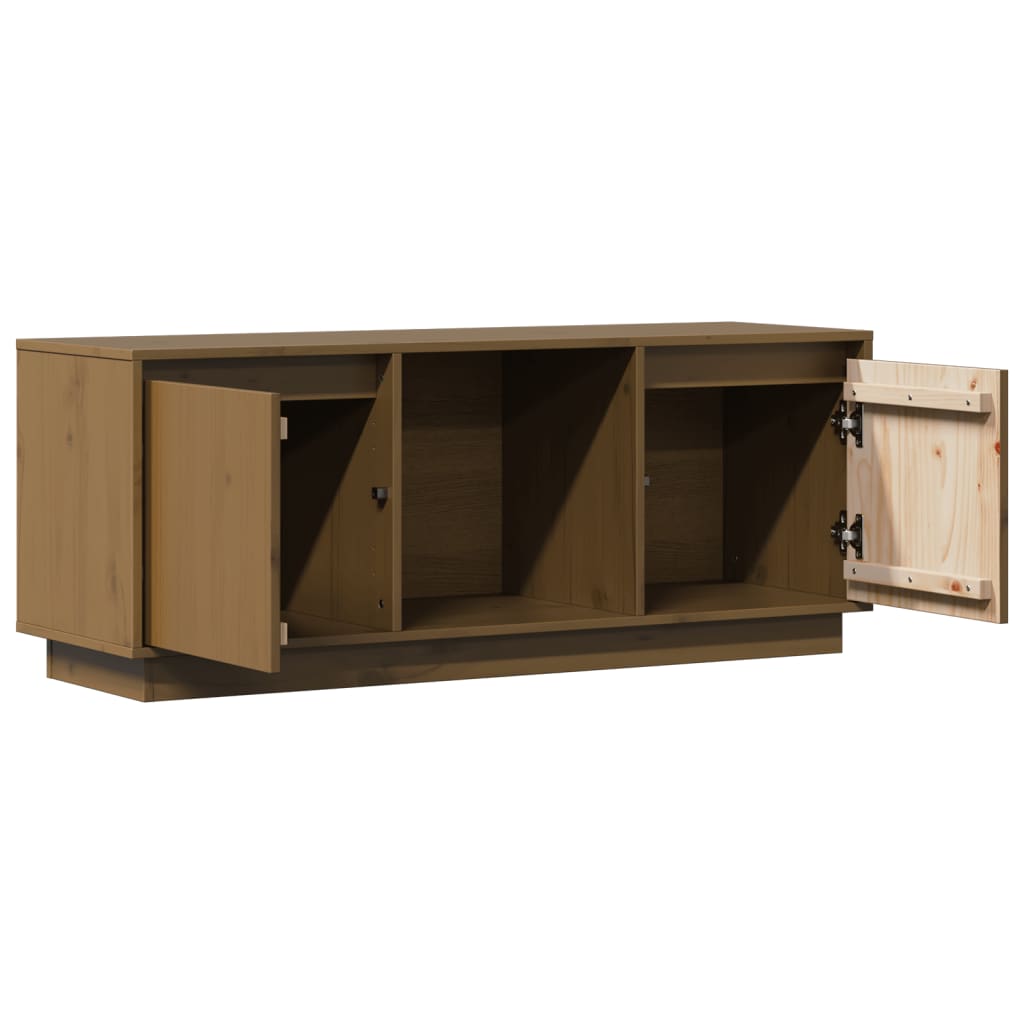 Mobile Porta TV Ambra 110,5x35x44 cm in Legno Massello di Pino - homemem39