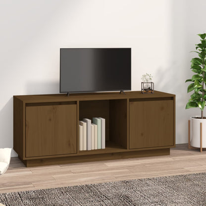 Mobile Porta TV Ambra 110,5x35x44 cm in Legno Massello di Pino - homemem39