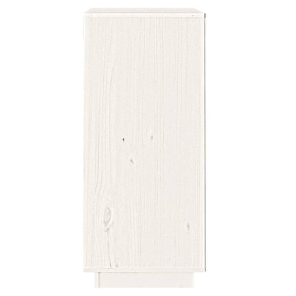 Credenza Bianca 38x35x80 cm in Legno Massello di Pino - homemem39