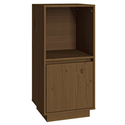 Credenza Marrone Ambrato 38x35x80 cm in Legno Massello di Pino - homemem39
