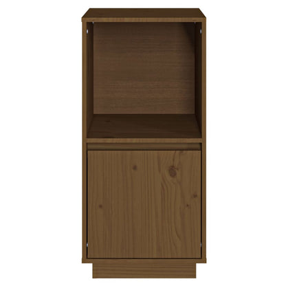 Credenza Marrone Ambrato 38x35x80 cm in Legno Massello di Pino - homemem39