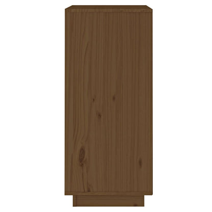 Credenza Marrone Ambrato 38x35x80 cm in Legno Massello di Pino - homemem39