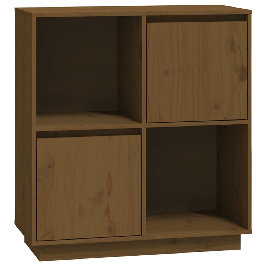 Credenza Marrone Ambrato 74x35x80 cm in Legno Massello di Pino - homemem39