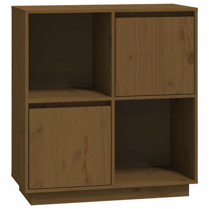 Credenza Marrone Ambrato 74x35x80 cm in Legno Massello di Pino - homemem39