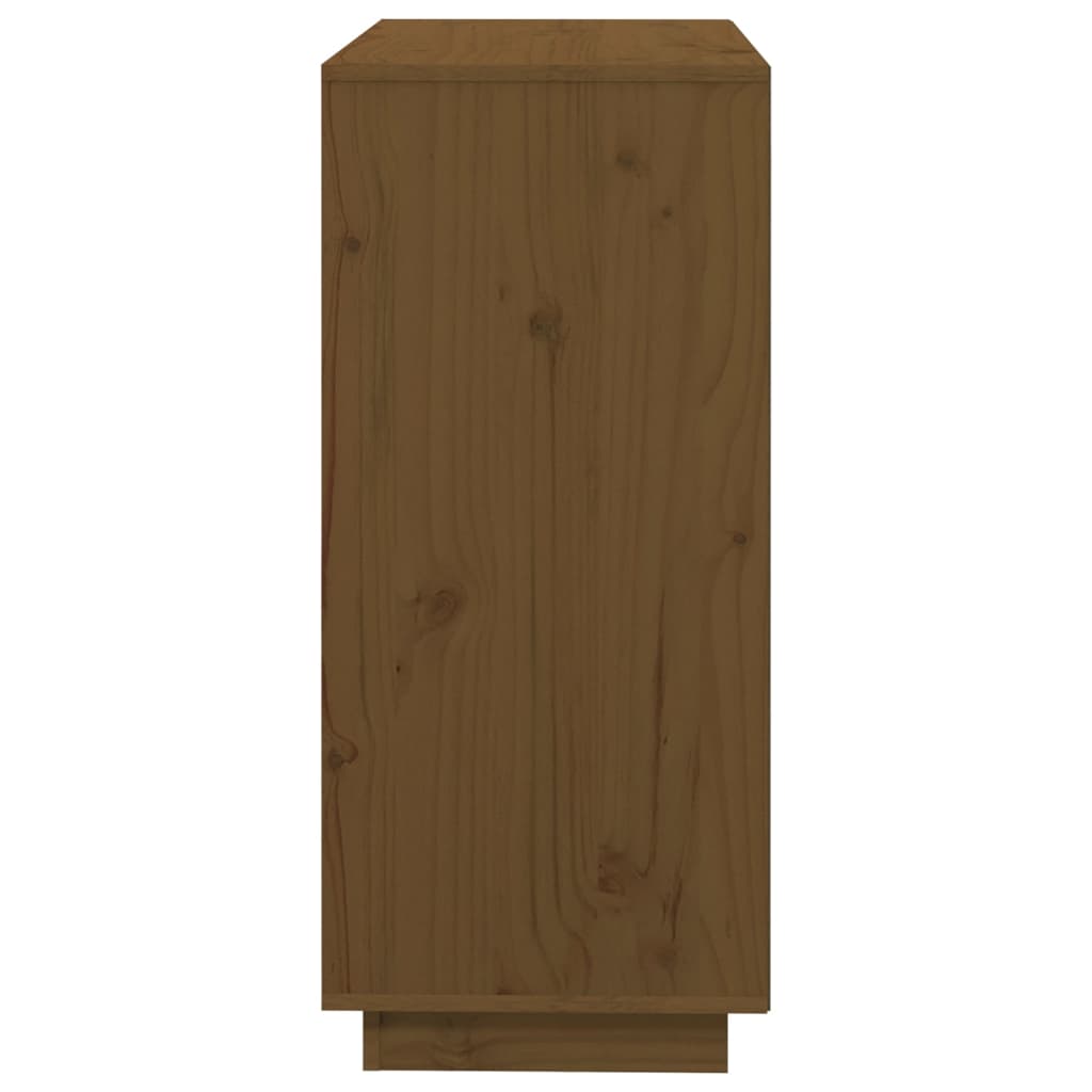 Credenza Marrone Ambrato 74x35x80 cm in Legno Massello di Pino - homemem39