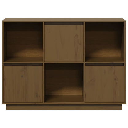 Credenza Marrone Ambrato 110,5x35x80 cm Legno Massello di Pino - homemem39