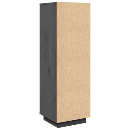 Credenza Grigia 38x35x117 cm in Legno Massello di Pino - homemem39