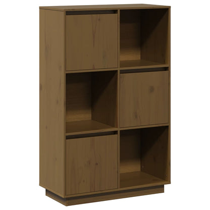Credenza Marrone Ambrato 74x35x117 cm in Legno Massello di Pino