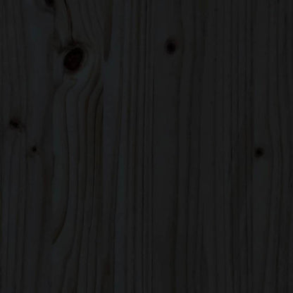 Comodini Neri 2 pz 60x34x51 cm in Legno Massello di Pino