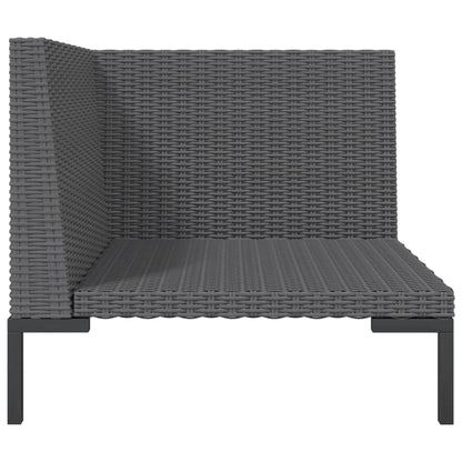 Divani da Giardino 8 pz con Cuscini in Polyrattan Grigio Scuro | homemem39