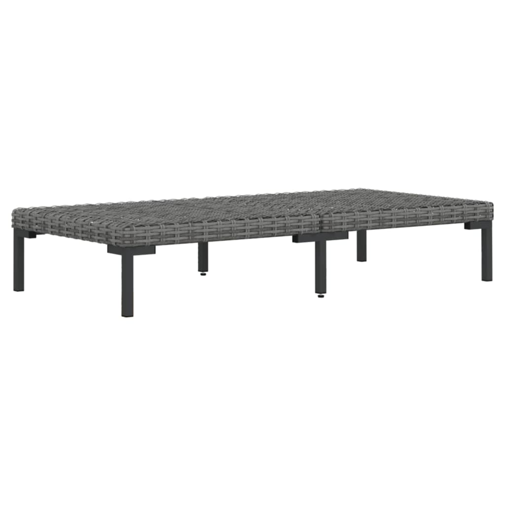 Set Divani da Giardino 9 pz con Cuscini Polyrattan Grigio Scuro | homemem39