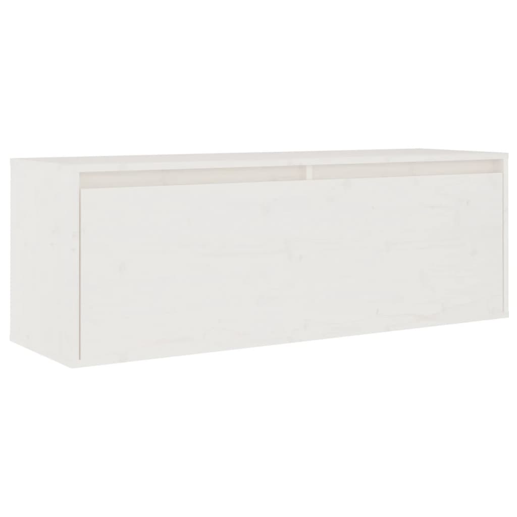 Set Mobile TV 3 pz bianco in legno massello di pino - homemem39