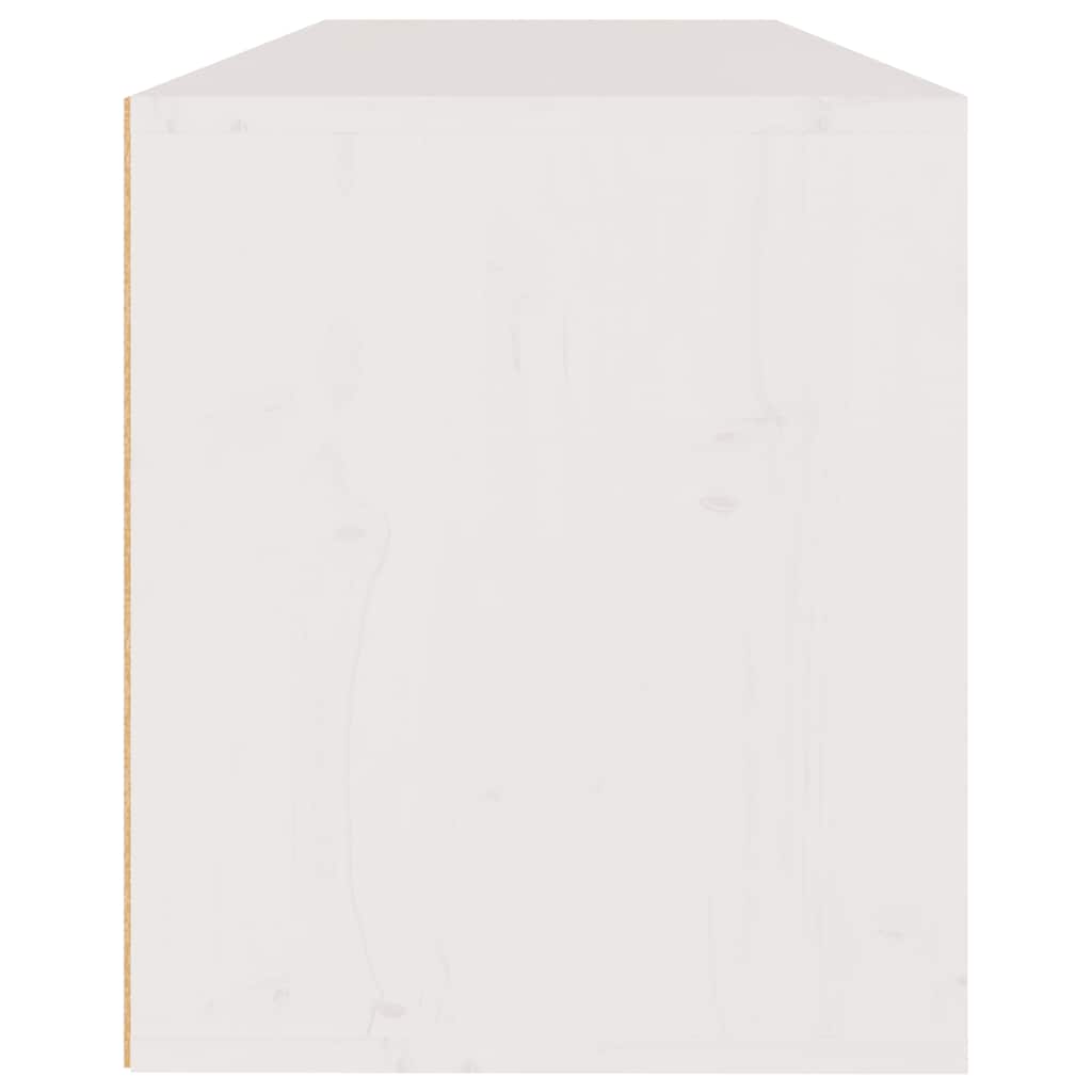 Set Mobile TV 3 pz bianco in legno massello di pino