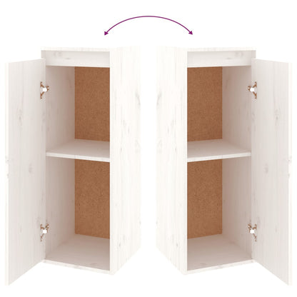 Mobili Porta TV 3 pz Bianco in Legno Massello di Pino