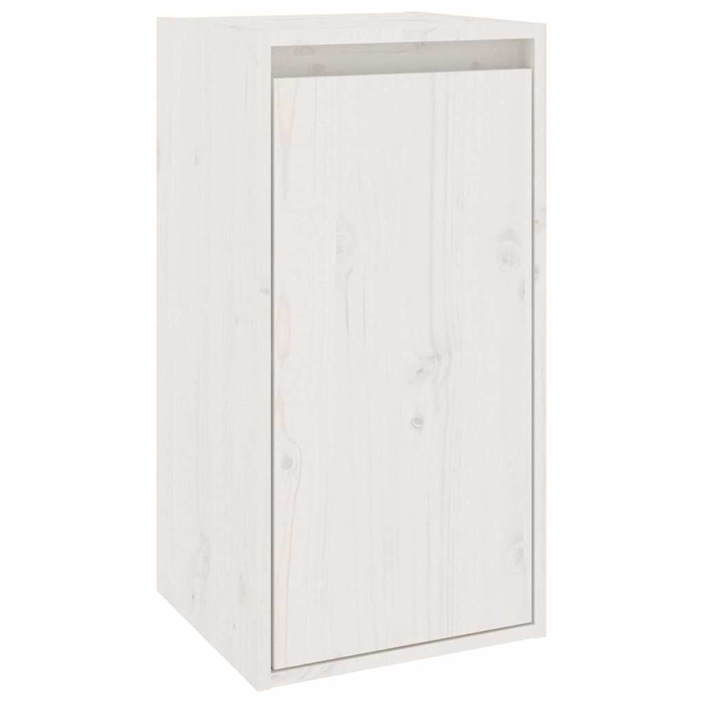 Mobili Porta TV 6 pz Bianchi in Legno Massello di Pino
