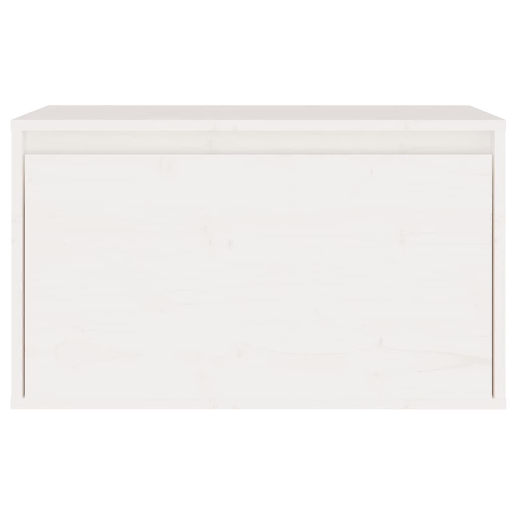 Mobili Porta TV 7 pz Bianchi in Legno Massello di Pino