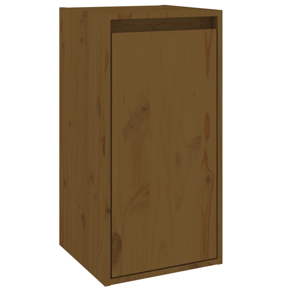 Mobili Porta TV 5 pz ambra in Legno Massello di Pino - homemem39