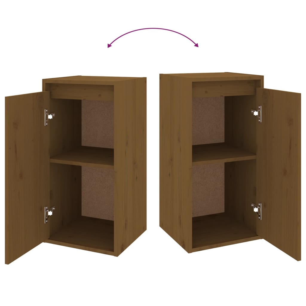 Mobili Porta TV 5 pz ambra in Legno Massello di Pino - homemem39