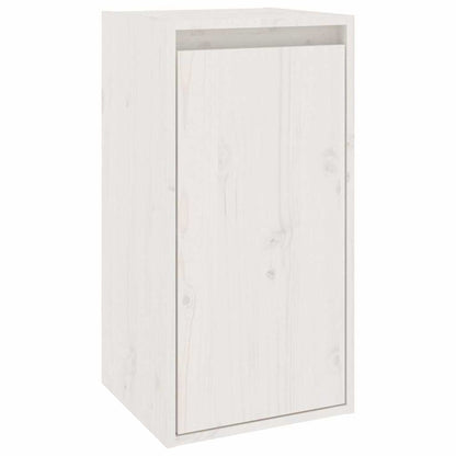 Mobili Porta TV 4 pz Bianchi in Legno Massello di Pino
