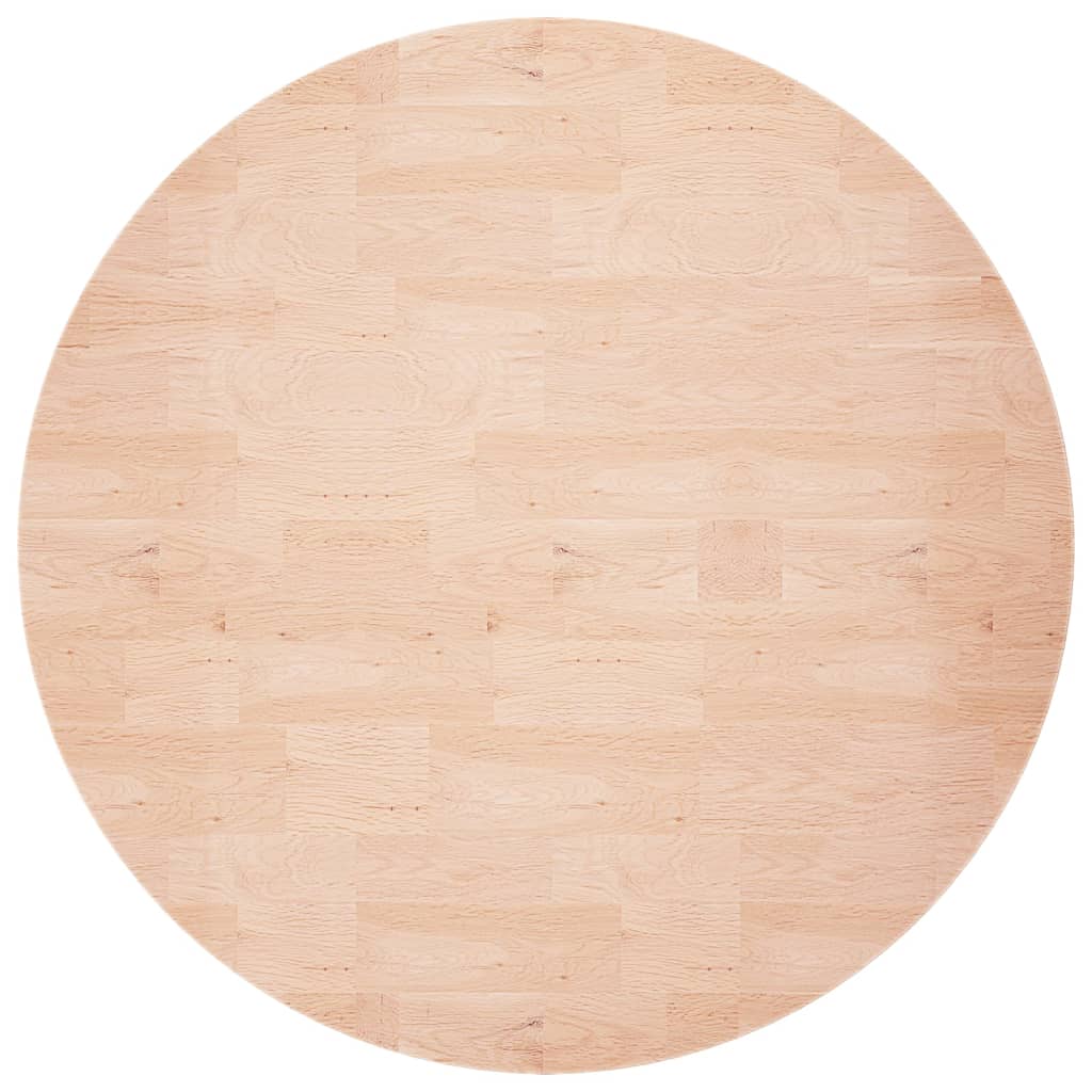 Piano Tavolo Rotondo Ø60x1,5 cm Massello di Rovere Non Trattato