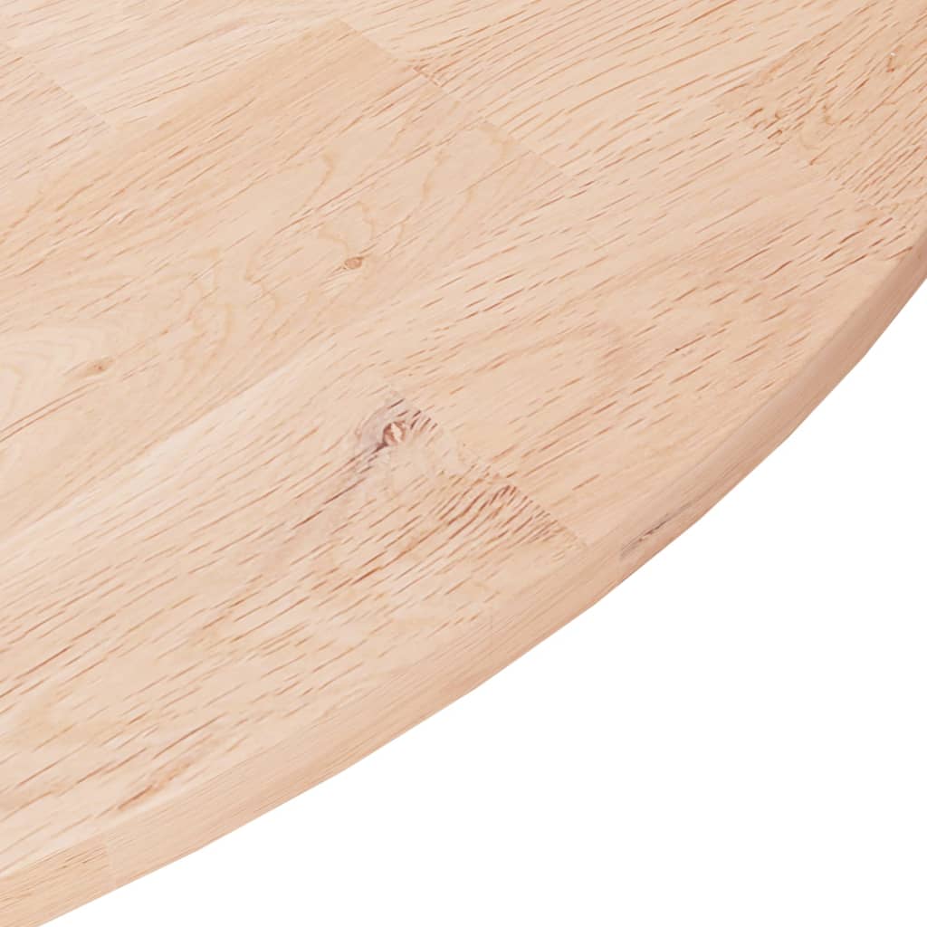 Piano Tavolo Rotondo Ø60x1,5 cm Massello di Rovere Non Trattato | homemem39