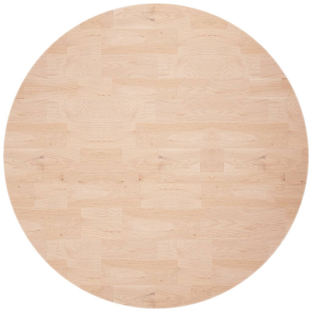 Piano Tavolo Rotondo Ø60x2,5 cm Massello di Rovere Non Trattato | homemem39