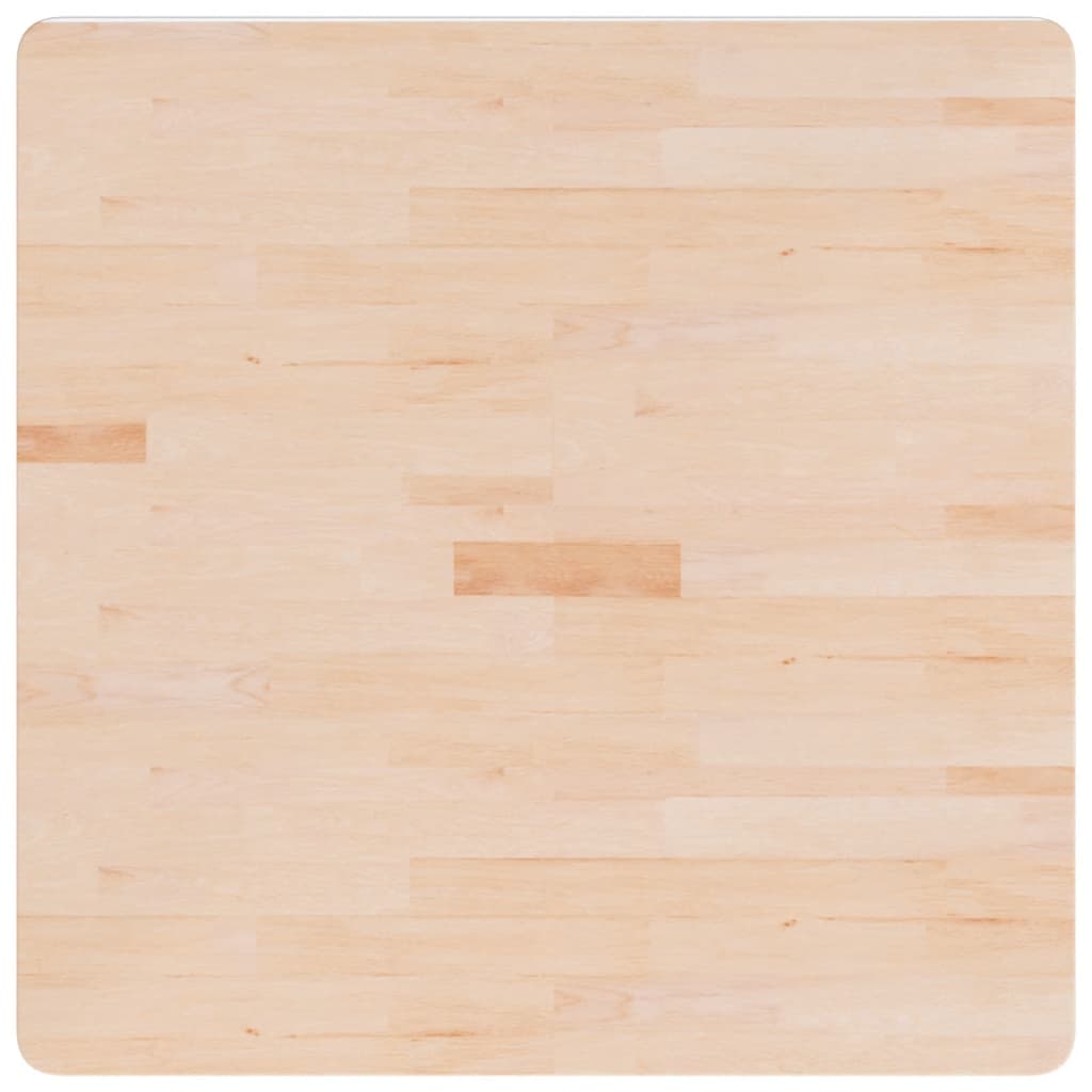 Piano Tavolo Quadrato 80x80x1,5 cm Massello Rovere Non Trattato | homemem39