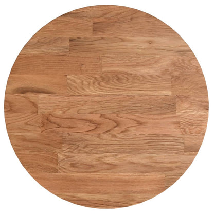 Piano Tavolo Rotondo Marrone Chiaro Ø30x1,5 cm Rovere Trattato | homemem39
