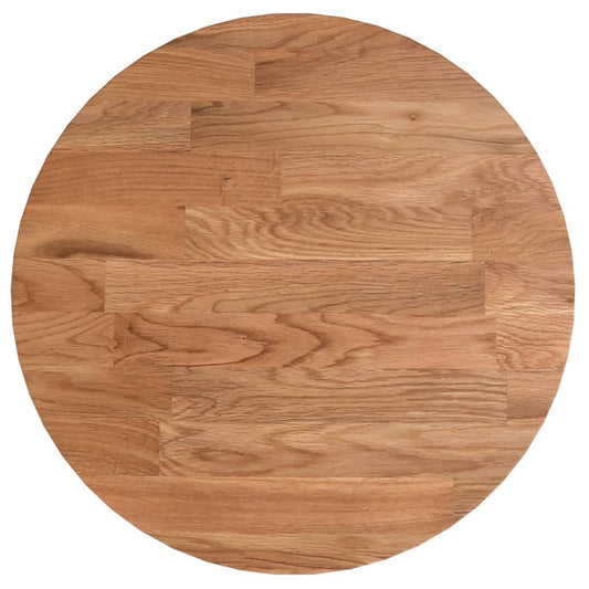 Piano Tavolo Rotondo Marrone Chiaro Ø30x1,5 cm Rovere Trattato | homemem39