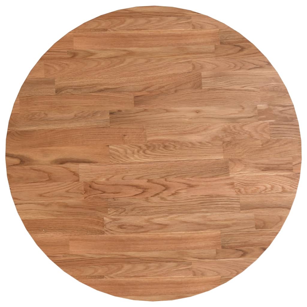 Piano Tavolo Rotondo Marrone Chiaro Ø40x1,5 cm Rovere Trattato | homemem39