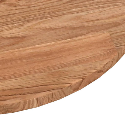 Piano Tavolo Rotondo Marrone Chiaro Ø40x1,5 cm Rovere Trattato | homemem39