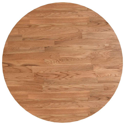 Piano Tavolo Rotondo Marrone Chiaro Ø50x1,5 cm Rovere Trattato | homemem39