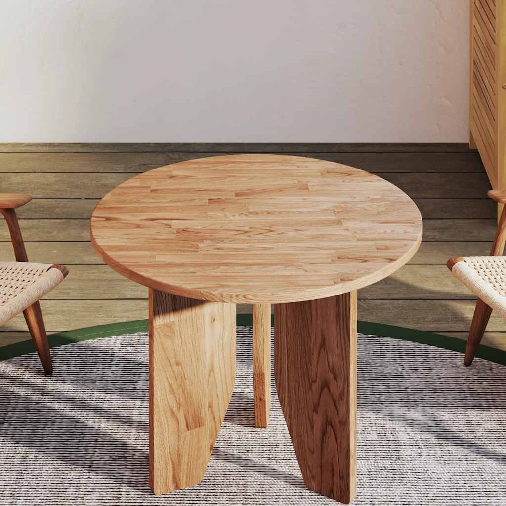 Piano Tavolo Rotondo Marrone Chiaro Ø50x1,5 cm Rovere Trattato