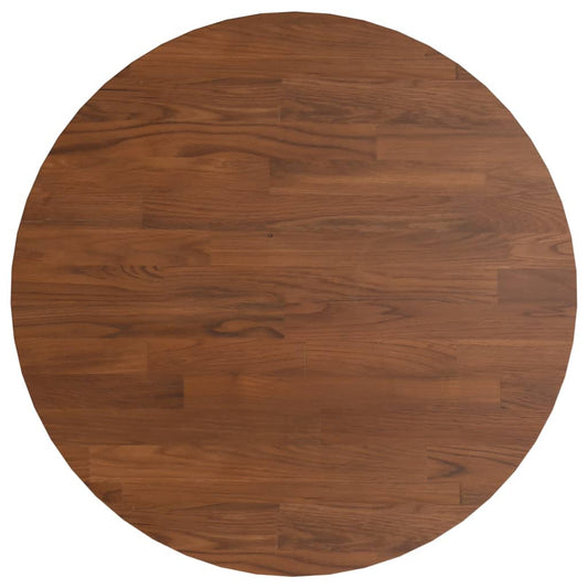 Piano Tavolo Rotondo Marrone Scuro Ø40x1,5 cm Rovere Trattato | homemem39